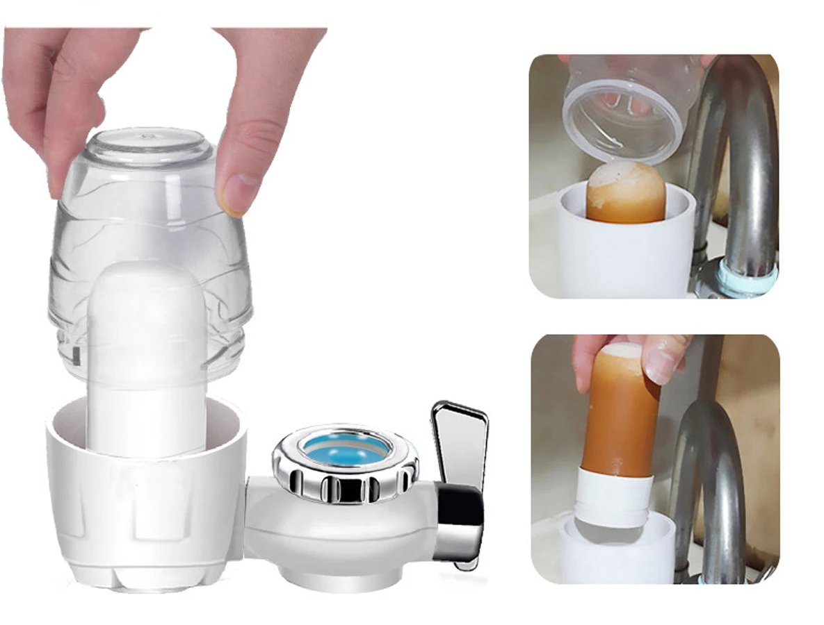 수도꼭지 필터, 수도꼭지 정수기, 주방 정수 필터 키트, 0.1 미크론 세라믹 결합 양초 포함, 화학 물질 및 침전물 제거