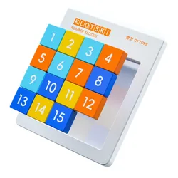 QiYi Number Klotski 4x4 Macaron Magnetic Professional Speed Sliding Block Educational Toy Educational Puzzle Toys