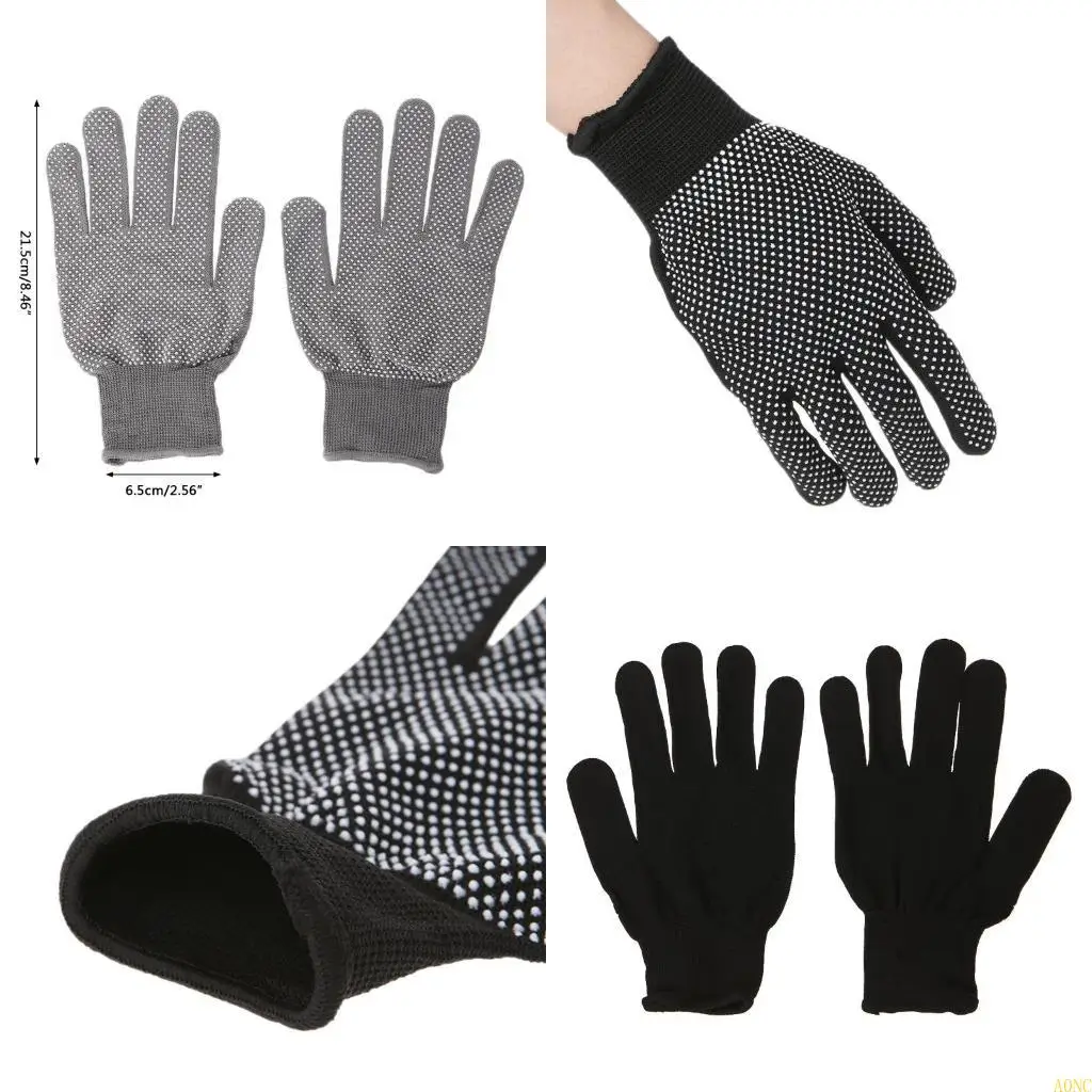 A0NC – gants résistants à chaleur, 2 pièces, pour boucler les cheveux, fer plat droit