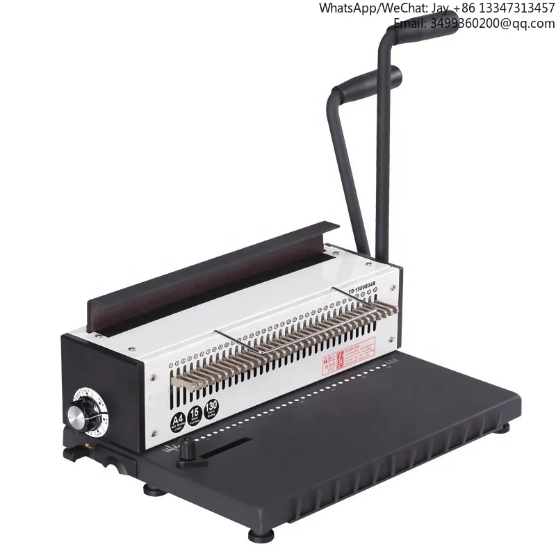 

WDTD1500B34R Round Hole Iron Ring Binding Machine Double Coil 34 Hole Calendar Calendar Punching Machine