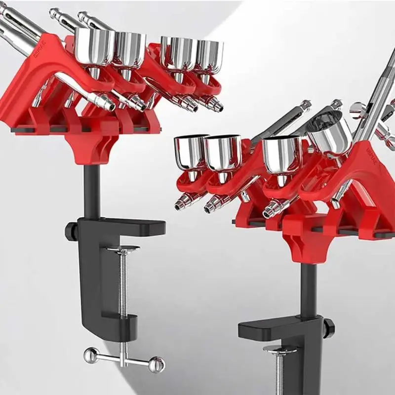 Support d'aérographe en alliage d'aluminium PT-AR, support robuste pour la peinture de modèles, Base antidérapante pour l'aérographe de loisirs et l'organisation des outils
