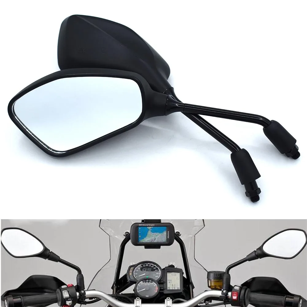 Universal 10mm motorcycle rearview mirror left and right mirror black For Yamaha MT-07 MT-09 MT-10 For KAWASAKI Z800 Z900 Z1000