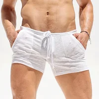 Men's Lightweight Bamboo Knitted Home Shorts, Comfortable Lounge Sleepwear, Elastic Waist Casual Breathable Soft Pajama Shorts 2