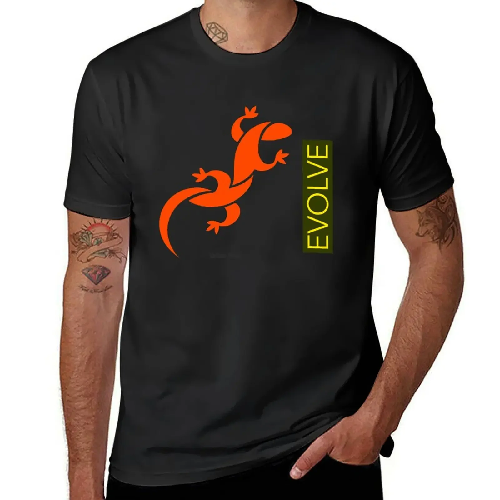 evolving salamander T-Shirt vintage designer shirts men t shirts