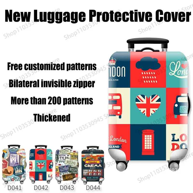 New Multicolor Luggage Protective Cover Painting Pattern High Elasticity Trolley Suitcase Dust Sleeves Thickening Dustproof