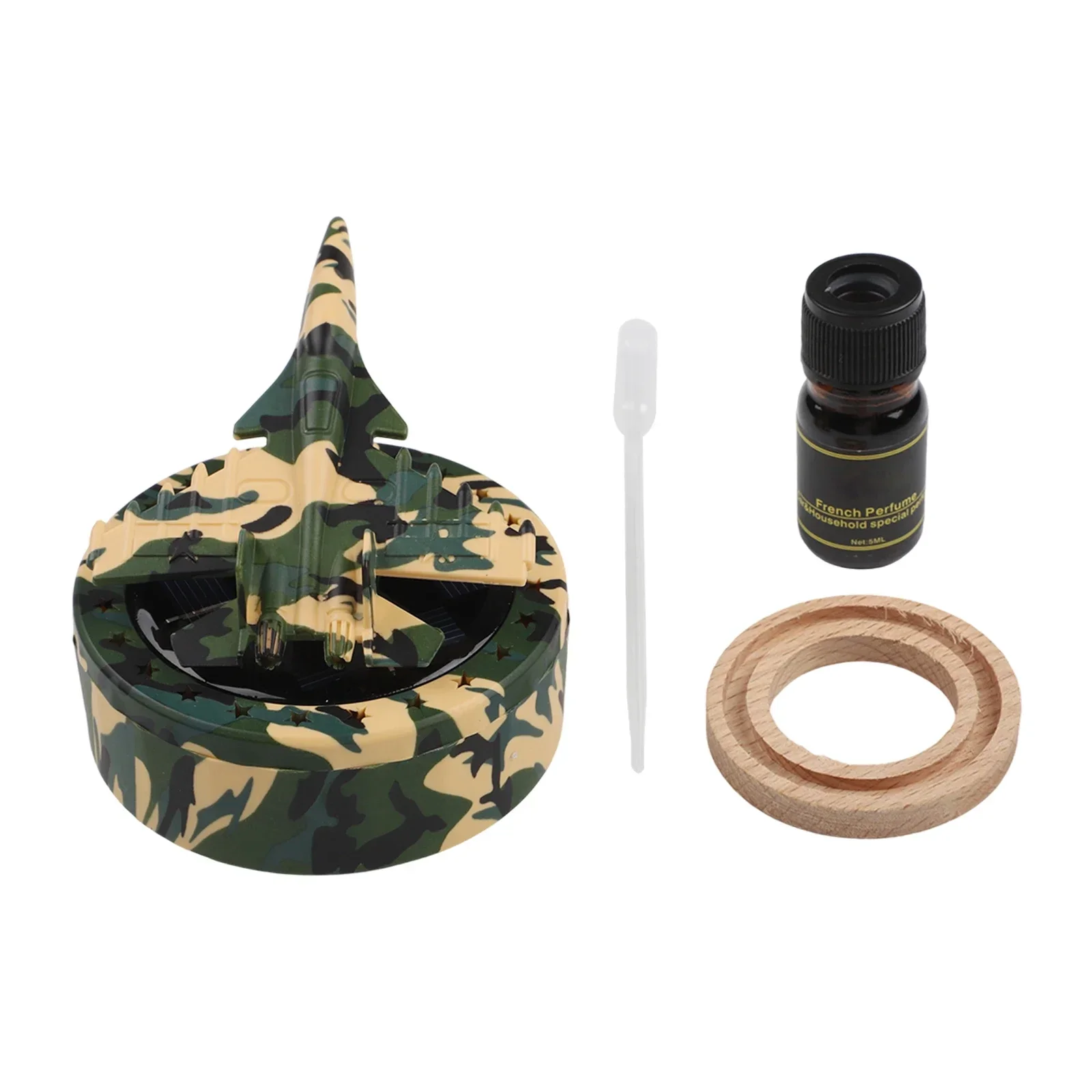 Car Air Freshener Diffuser with Advanced Solar Panel Technology for Efficient Air Purification and Unique Fighter Design