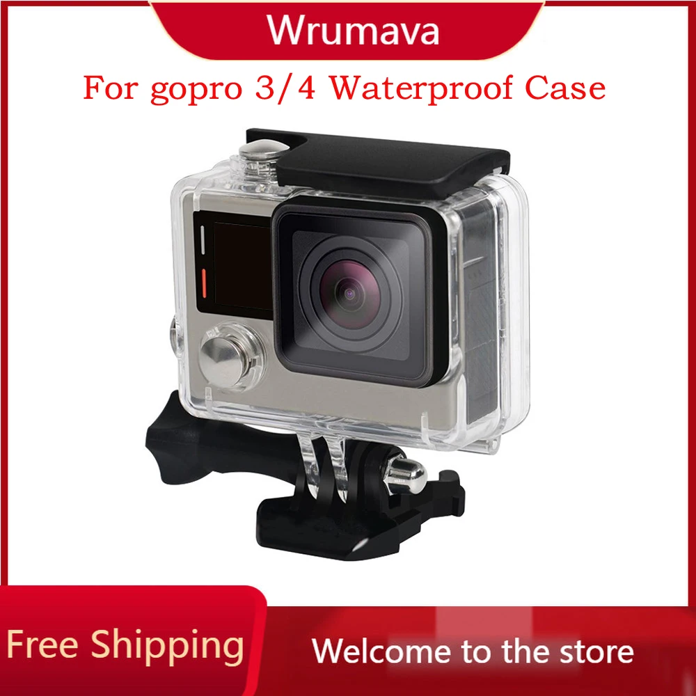 Per accessori Go Pro custodia impermeabile per Gopro Hero 3 + / 4 custodia protettiva subacquea