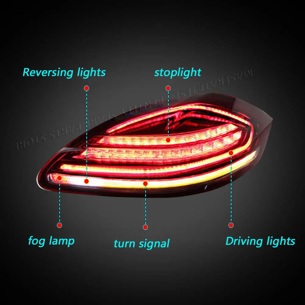 Tylne światła LED do Porsche Panamera 970.1 2010-2012, ulepszenie do modelu 2022, kierunkowskazy, tylne lampy Plug and Play, dynamiczne, płynące światła DRL. — zdjęcie 4