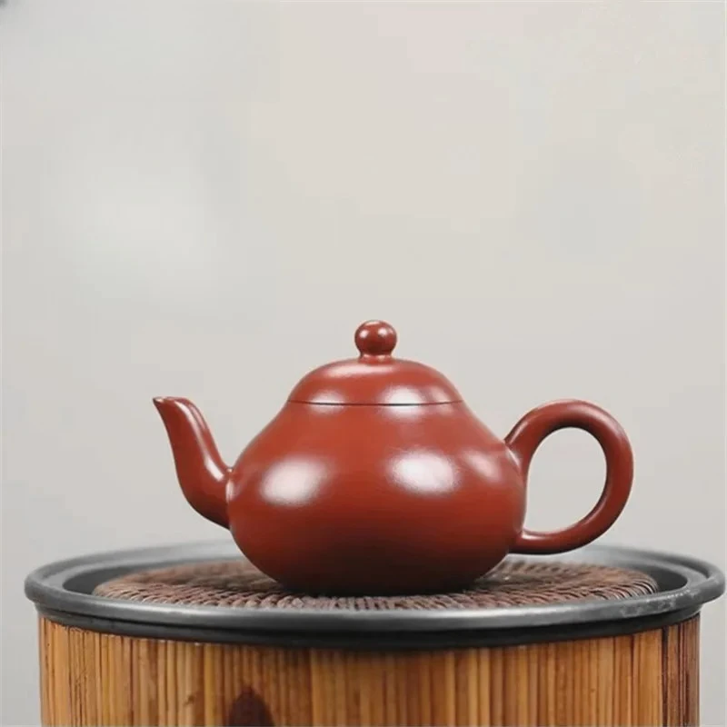 

120ml Authentic Yixing Purple Clay Teapots Handmade Pyriform Pot Raw Ore Dahongpao Mud Kettle With Strainer Zisha Tea Set Craft