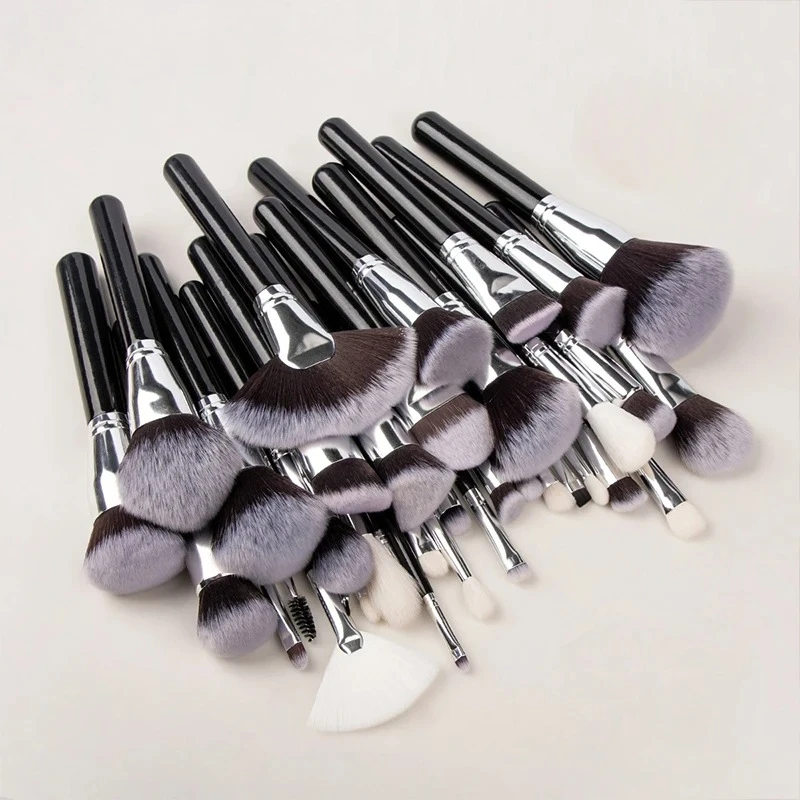 40pcs Makeup Brush Kabuki Foundation Brush For Liquid Cream Powder Contour Buffing Blending Concealer Face Cosmetic Brush