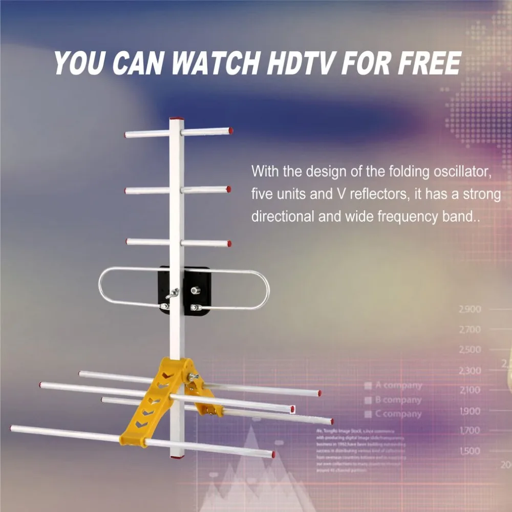 2024 Hot TV Antenna LAN-HD8E HD Digital TV Program Receiver For DVBT2 HDTV ISDBT ATSC High Gain Strong Signal Outdoor TV Antenna