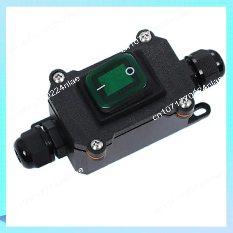 A17Z Ship-Type Waterproof Switch With IP65 Shell Rocker Electrical Equipment ON/OFF With LED Light Power Button(C) Easy Install