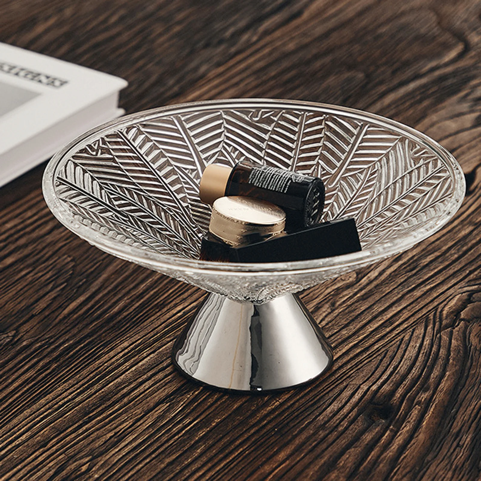 

Easy to Clean Fruit Dish Small Decorative Bowl Modern Chic Shape Plate for Kitchen Counter Trays Footed Design