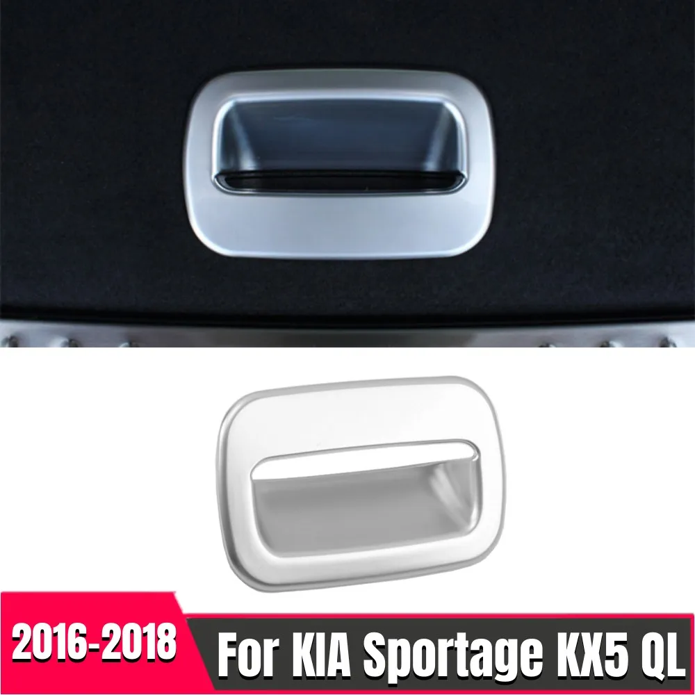 

ABS Matte Car Interior Trunk Handle Bowl Cover Frame Decoration Trim Styling For KIA Sportage 4 QL 2016 2017 2018 Accessories