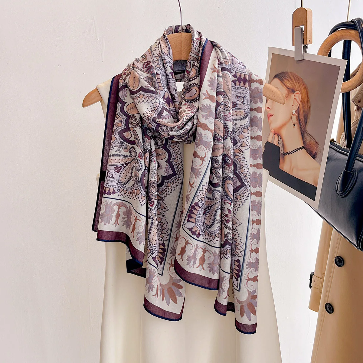 

Пляжные накидки 60*170 см, двухцветные шарфы с принтом для женщин, дышащие большие шали, роскошные шарфы с узором пейсли, элегантные хиджабы