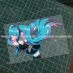 Anime Congniang reflective stickers Hatsune Miku music characters MIKU cartoon waterproof personalized decorative body sticker