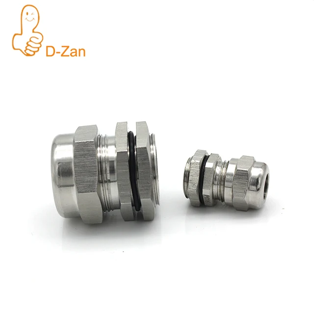 Waterproof 304 Stainless Steel Cable Gland Fixing Seal Joint Metric Thread M8-M25 Locknut Stuffing Connector