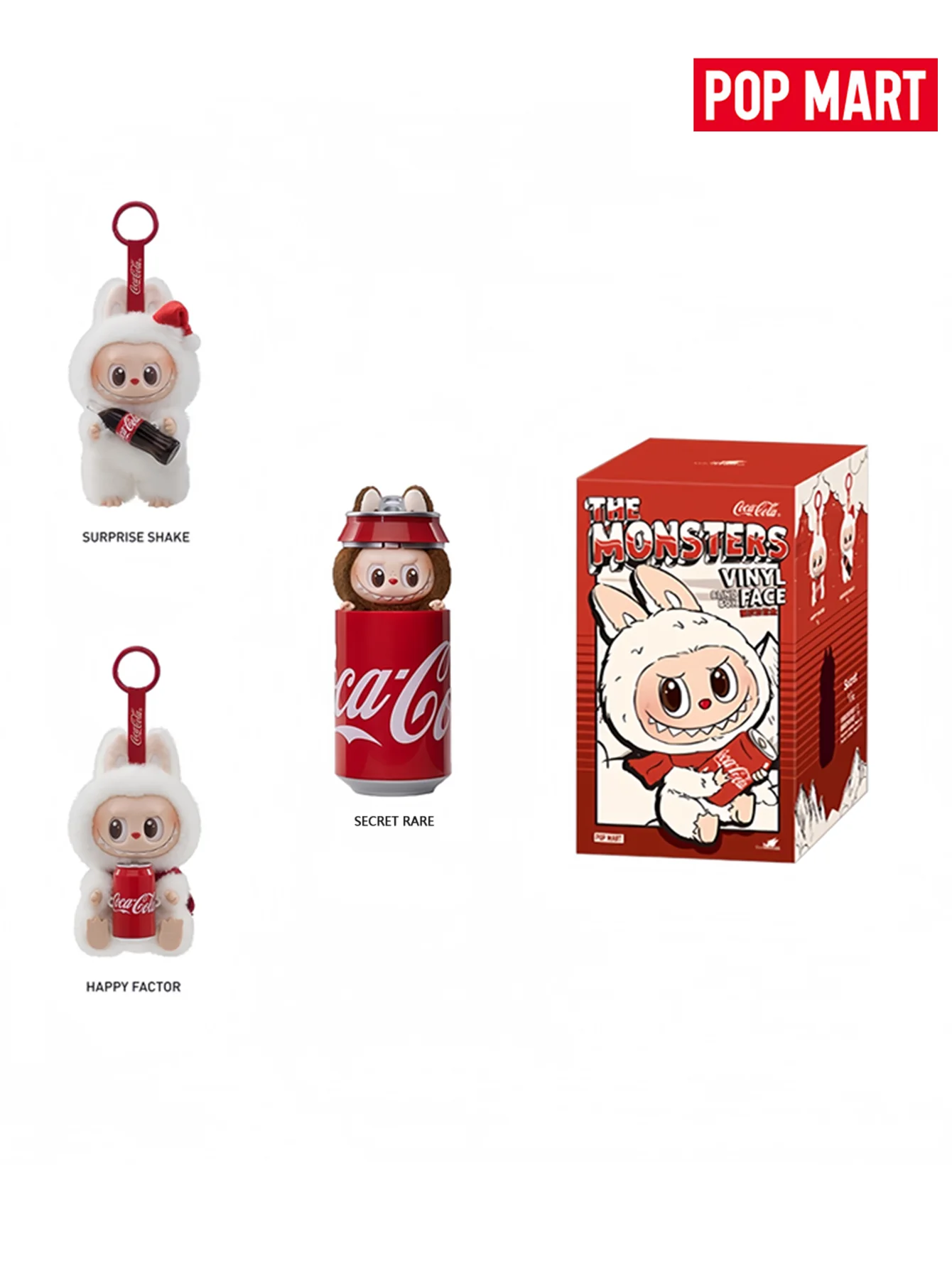 البوب مارت لابوبو الوحوش كوكا كولا سلسلة الفينيل الوجه صندوق أعمى اللعب صندوق غامض غامض كايكسا عمل الشكل مفاجأة هدية