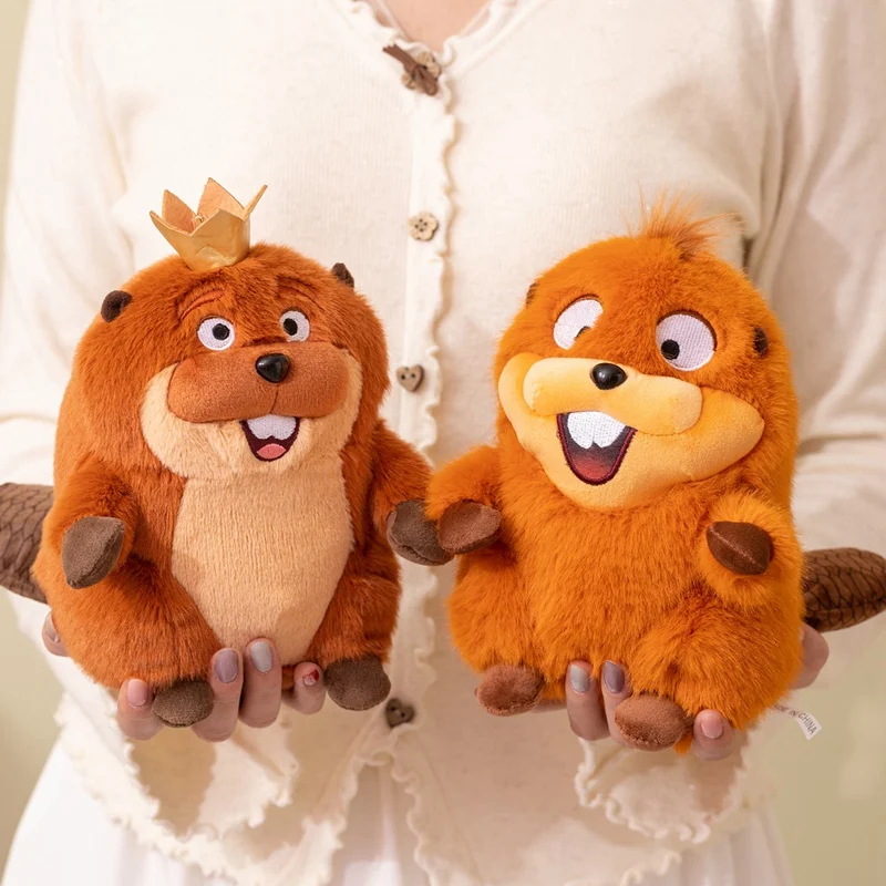 1 unidad de 20cm, encantadores juguetes de peluche de castor, divertidos muñecos de castor, muñeco de peluche King Beaver, regalo de cumpleaños, decoración del hogar