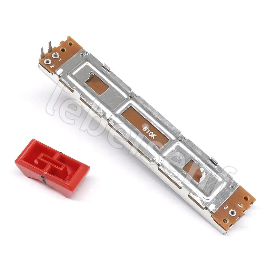 5pcs 88mm Dual SC609G B10K Mixer Slide Potentiometer Fader / B103 Dual Channel Potentiometer Handle Length 15mm