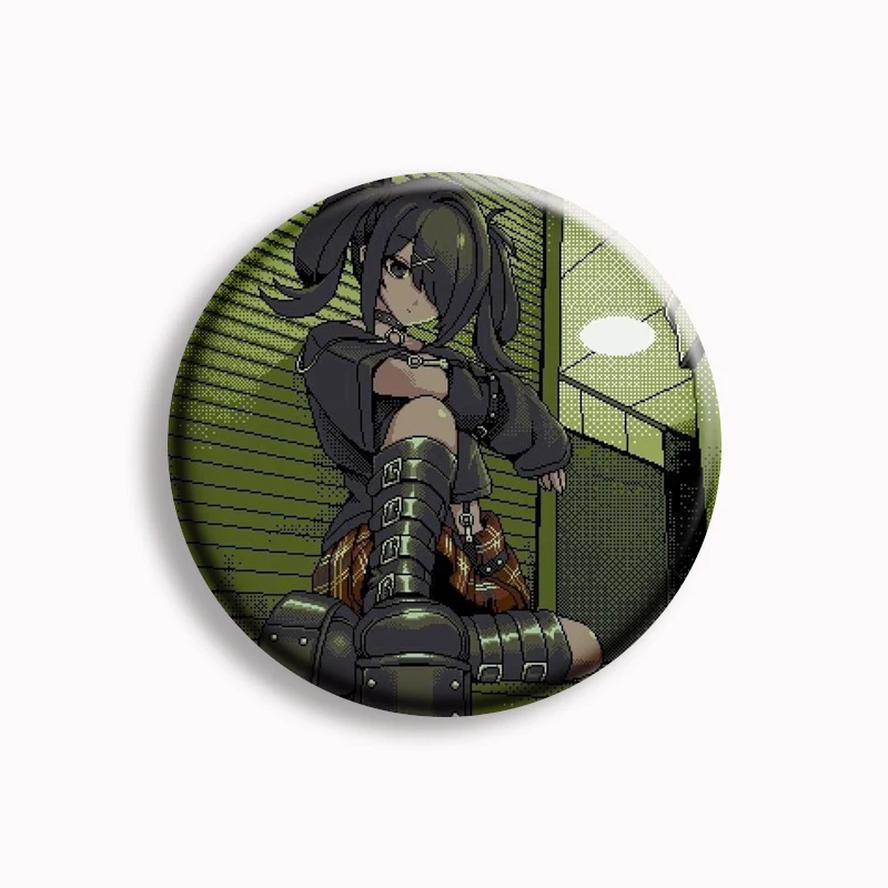 Pin de botón de juego de oversize Girl, insignia de broche de dibujos animados de personaje de Anime lindo, accesorios de mochila, decoración para fanáticos, Colecciona, 58mm