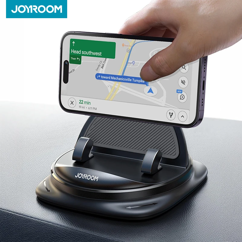 Joyroom Universal Car Phone Holder 360° Rotation One-Handed Operation Phone Holder Silicone Dashboard Phone Mount For Car Use