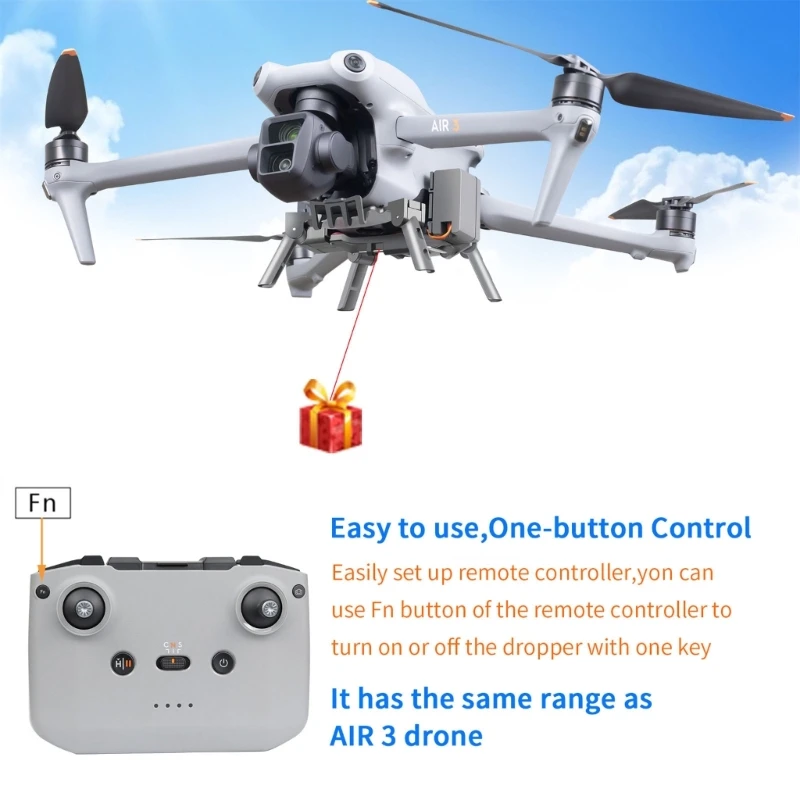 

Drones Airdrops Systems for Air 3S/3 Wedding Proposal Delivery Device Thrower Air Dropping with Remote Controls Dropship