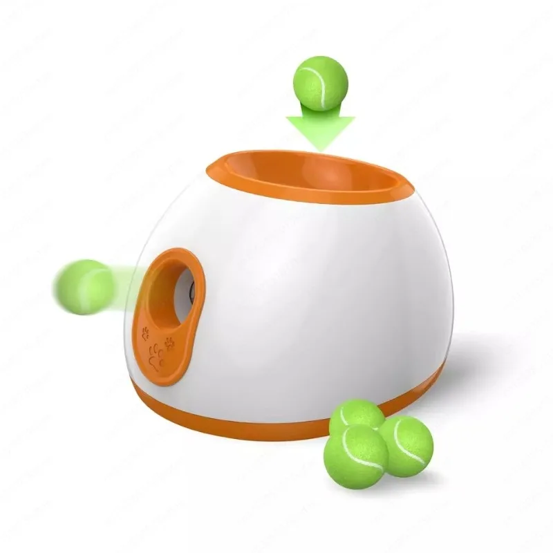Fun interactive pet outdoor training automatic throwing tennis ball launcher machine