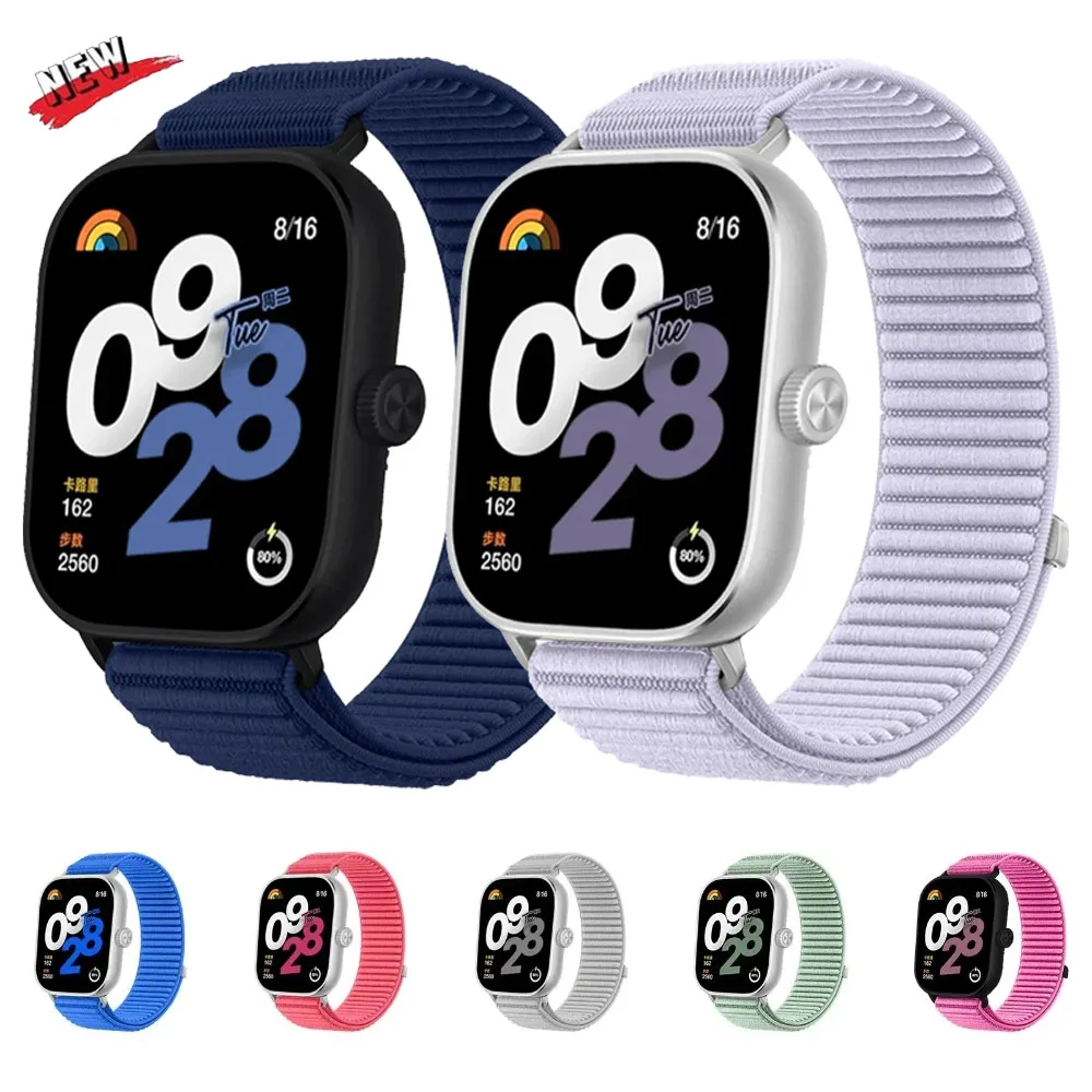 Nylonarmband für Redmi Watch 6 5 4 Sport Metall-Endstück Geflochtenes Armband für Xiaomi Mi Band 10/9/8 Pro Zubehör Correa