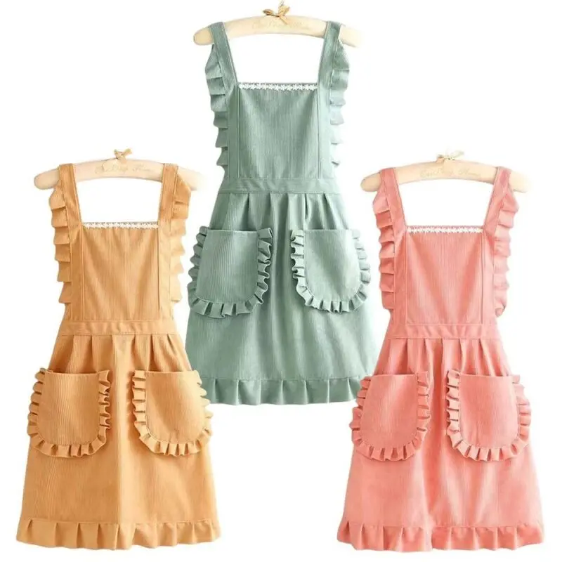 Sleeveless Overalls Comfortable Coffee Color Korean Nail Shop Apron Lightweight Apron for Crafting