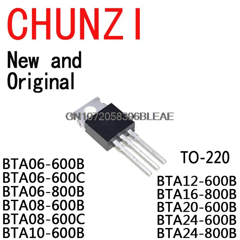 10PCS TO-220 BTA06-600B BTA06-600C BTA06-800B BTA08-600B BTA08-600C BTA10-600B BTA12-600B BTA16-800B BTA20-600B BTA24-600B