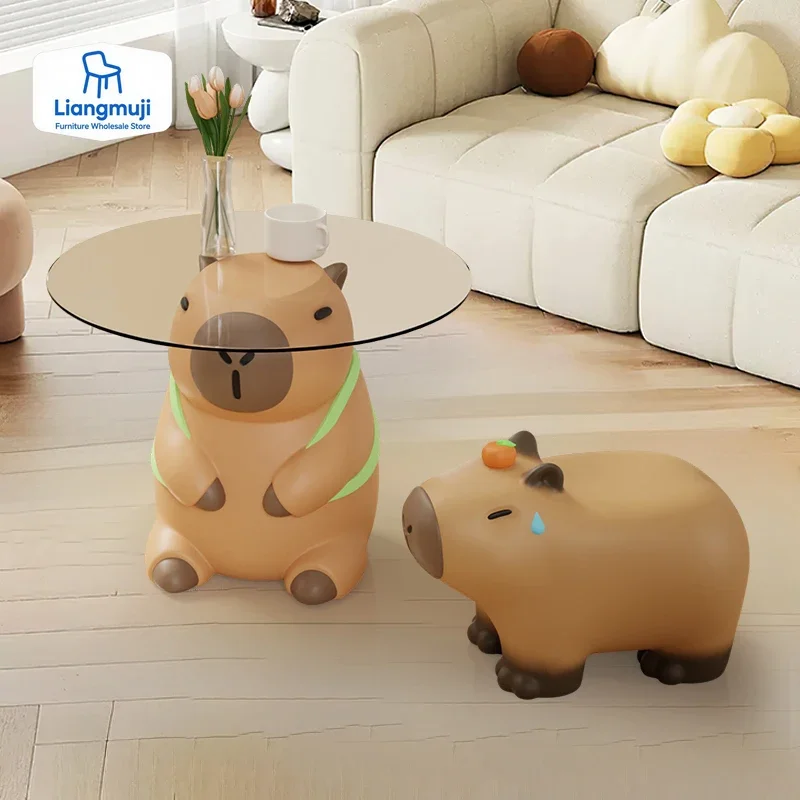 

Cute Animal Stools Design Ottomans Creative Living Room Chair Cartoon Portable Footrest Modern Children Footstool Home Furniture