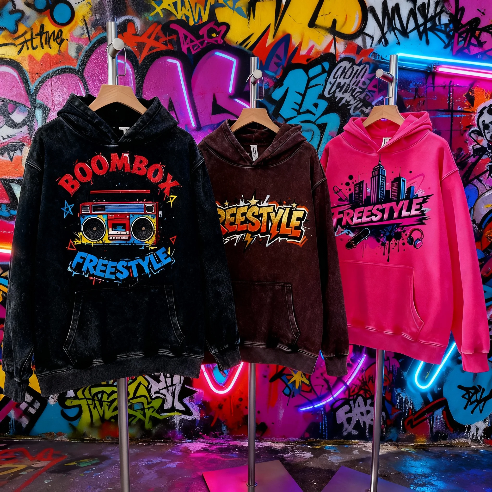 Spersonalizowana bluza z kapturem w stylu vintage, efekt sprania | Styl hip-hopowy na ulicy | Impreza | ciężka bawełna / bawełna premium | odzież uliczna / unisex