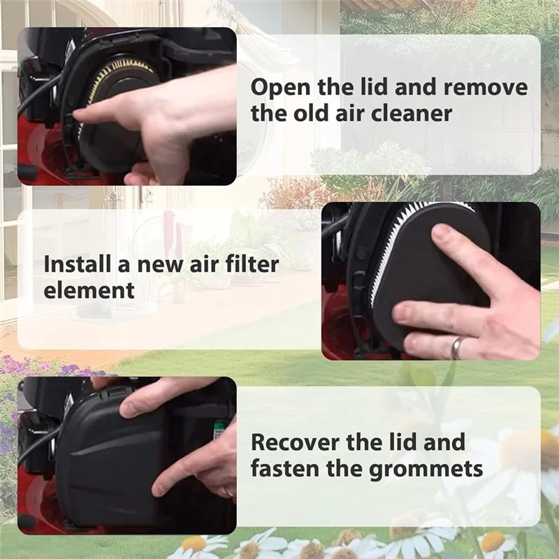 MCGS-3Pack 593260 filtros de aire y bujía 491055 para motores de la serie 550E 575EX, incluye bujía para cortacésped Rc12yc 491055T