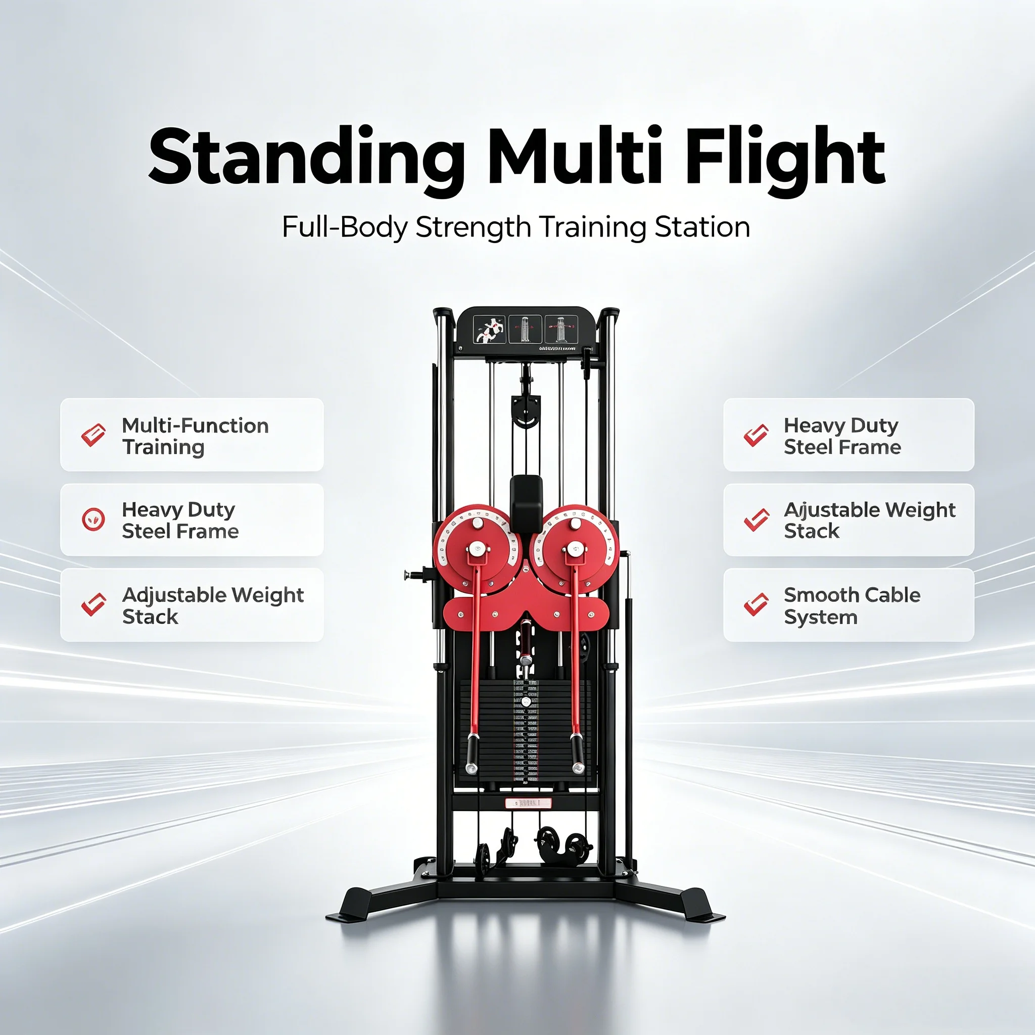 Commercial Adjustable Steel Gym Equipment Standing Multi Flight Shoulder Trainer Dual Rotational Machine