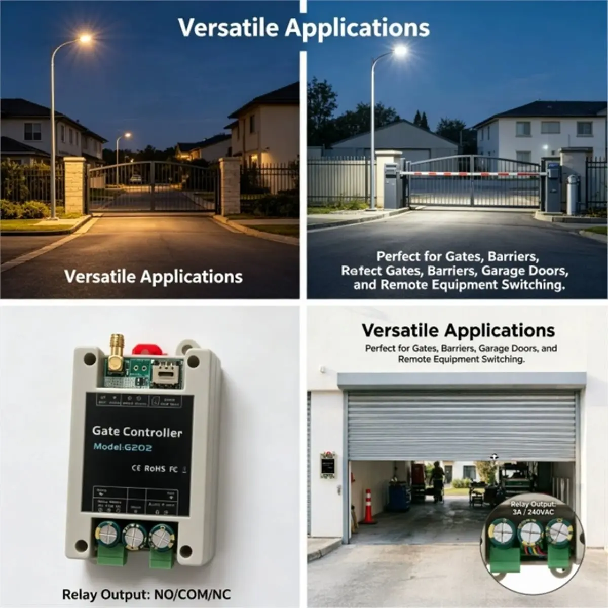 【MUST-HAVE LIST】 New G202 4G GSM Access Controller Free Call SMS Remote on/Off Switch for Door Gate Garages Warehouses Hotels