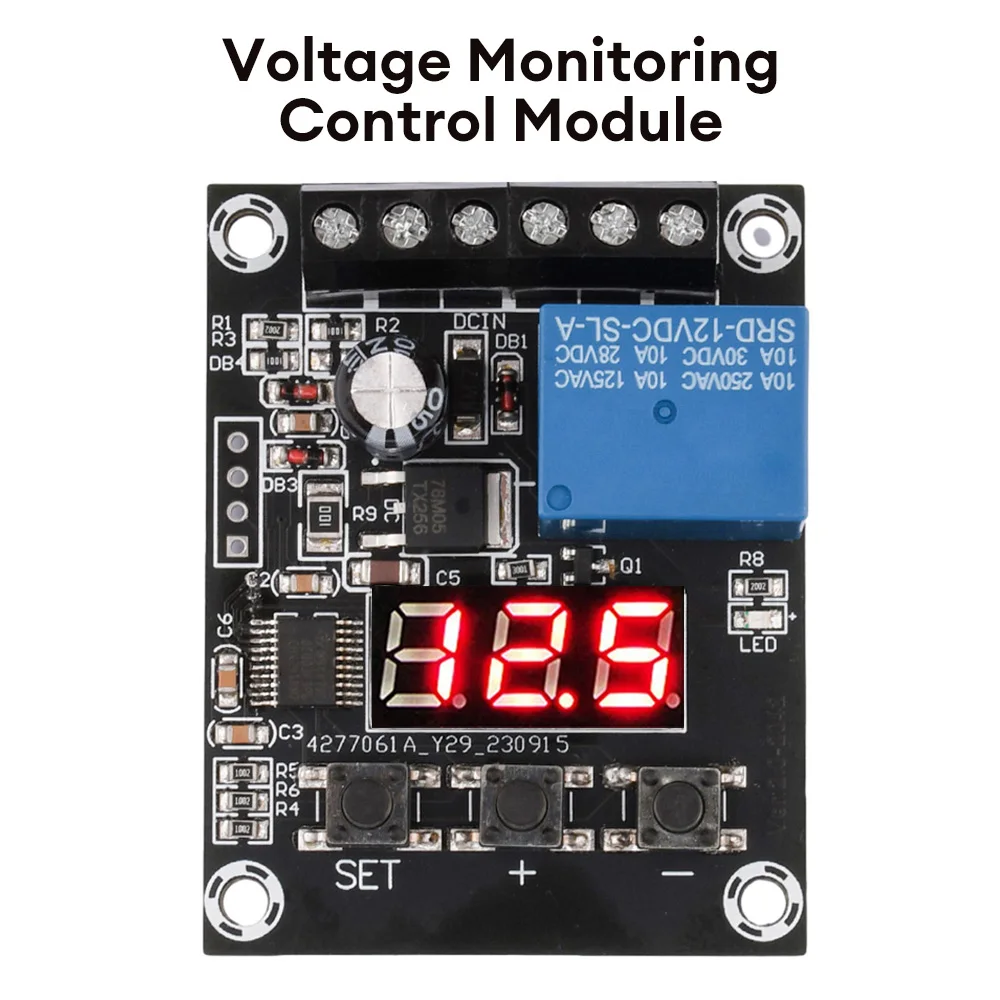 DC Current Detection Module Current Module Relay Digital Display Overcurrent Switch Controller Motor Protection Power Supply