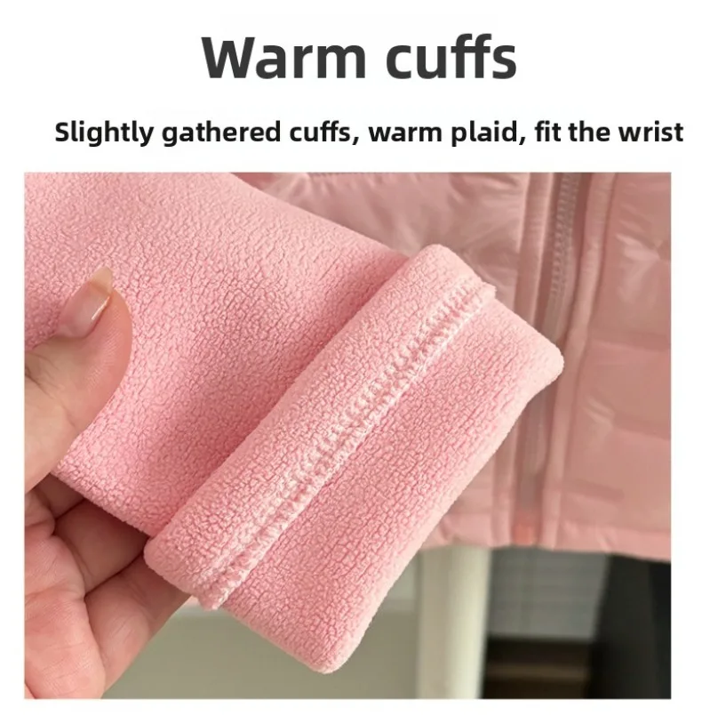 Jungen Mädchen Dicke Jacken Winter Kinder Gefütterte Fleece Warme Mäntel Kinder Kapuzen-Baumwoll-Oberbekleidung Kinderkleidung Kaschmirmantel – Detail 6