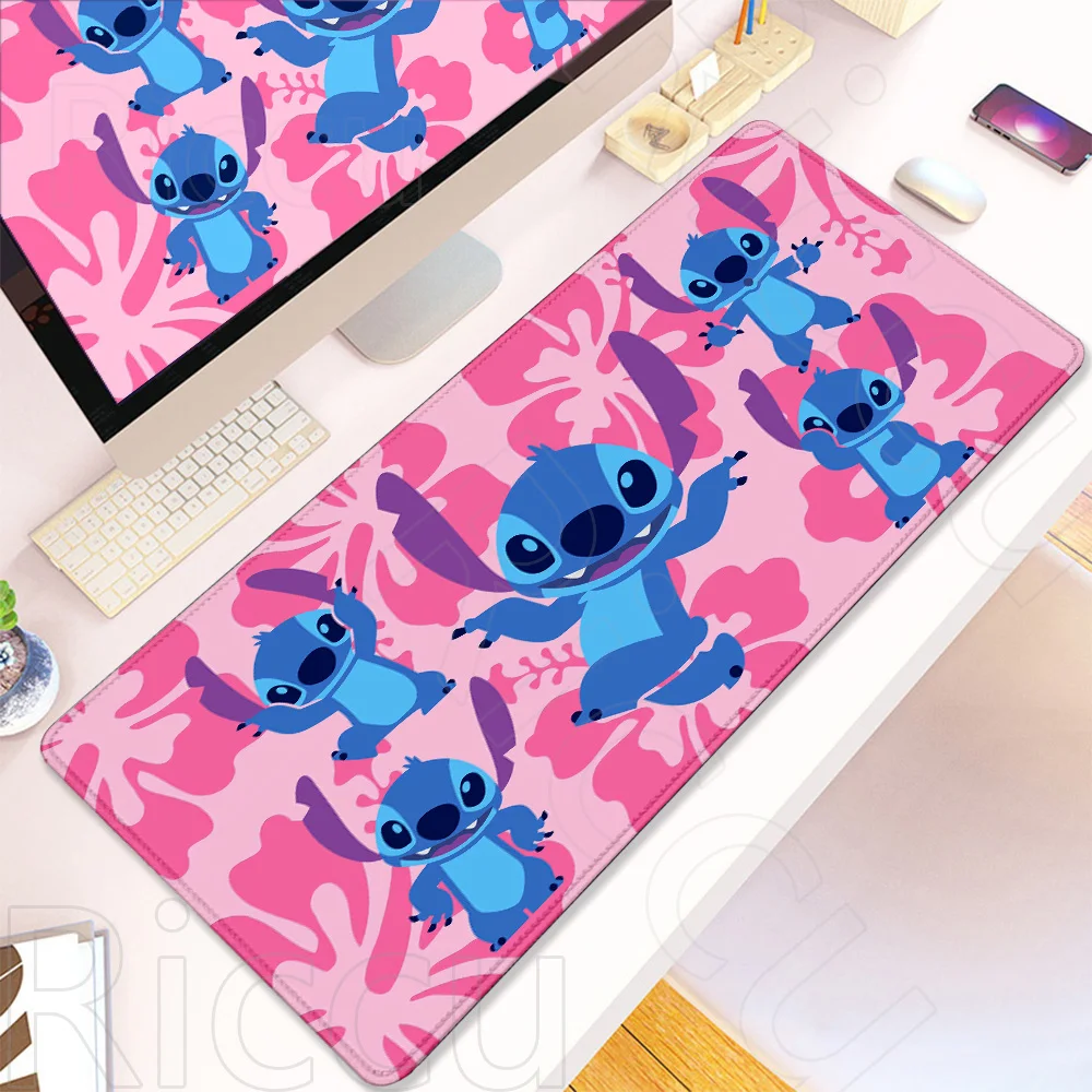 

HD Kawaii S-Stitch Anime Mouse Pad Large PC Cartoon Gaming Accessories Officea rug Laptop Non Slip Gamer Cabinet Desk Mat Carpet