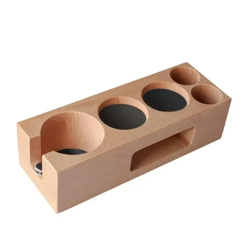 Espresso Coffee Tamper Holder Walnut Wood Coffee Base Tamping Station