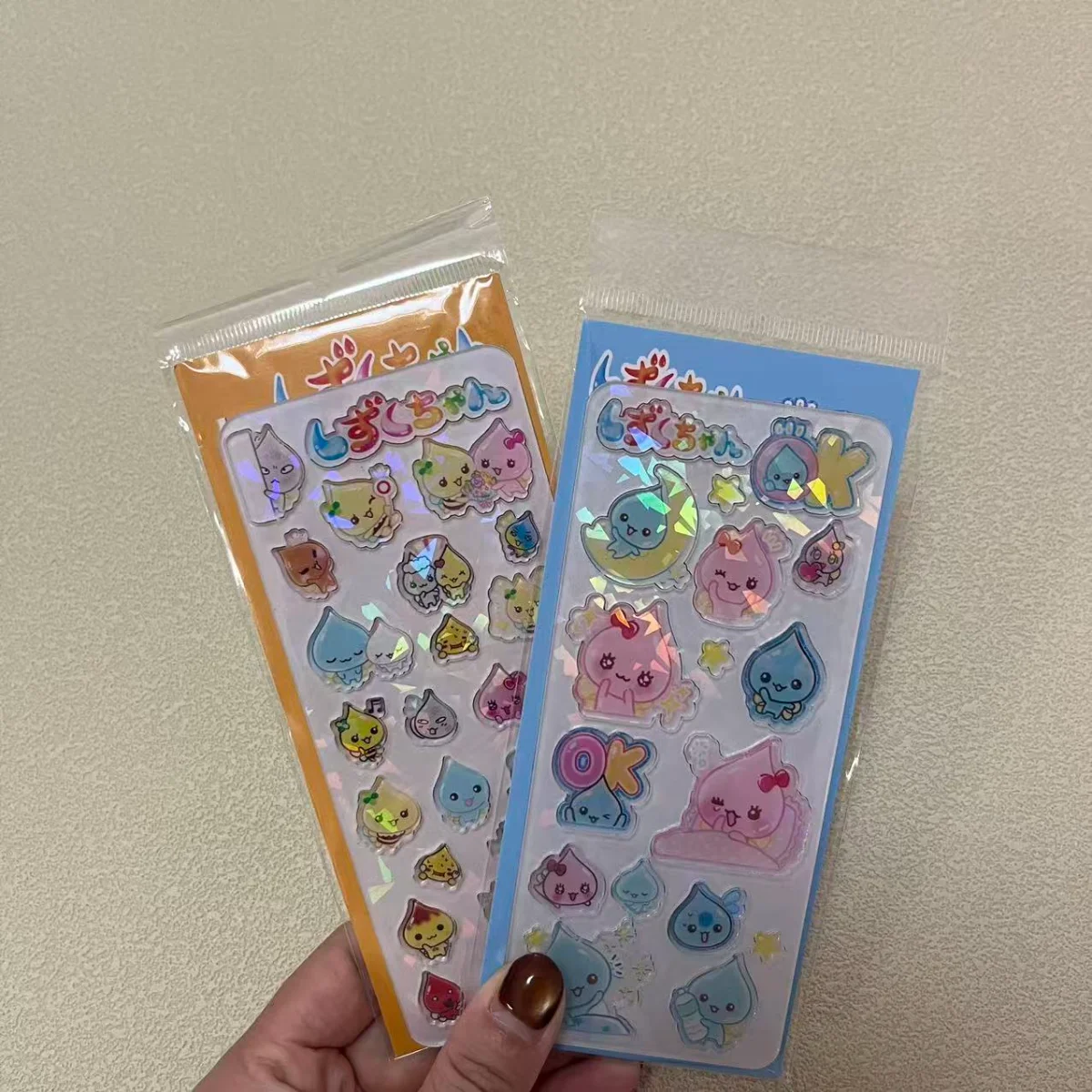 

Новая мультяшная ретро-наклейка в виде маленькой капли воды из акрила с лазерной цветной гравировкой для творчества студентов, DIY, украшение для блокнотов ручной работы