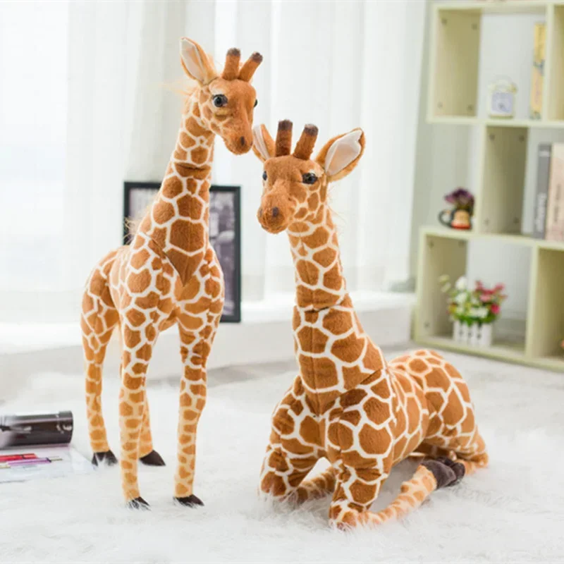 35-120cm Giant Real Life Giraffe Plush Toys High Quality Stuffed Animals Dolls Soft Kids Children Baby Birthday Gift Room Decor