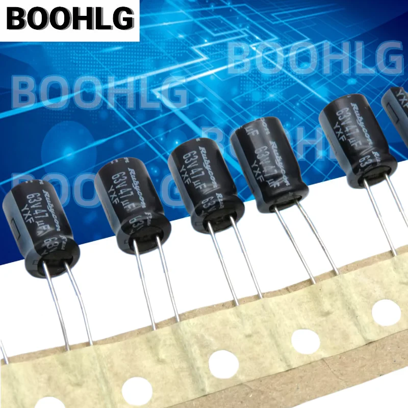 10PCS 47UF 63V Capacitor 63V 47UF 8X12 YXF High Frequency Low Resistance