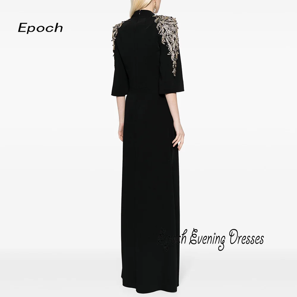 Epoch Luxury Evening Dress فساتين السهرة 2024 Arabia V-Neck Crystal Elegant Women Sexy Cocktail Party Prom Gown Customized