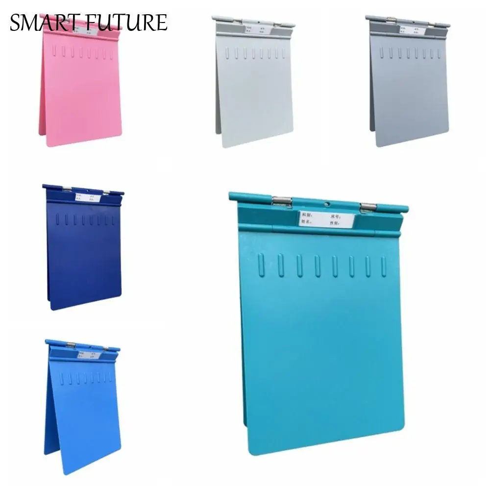 

Portable ABS Patient Folder Colorful A4 Folding File Folder Clip Plate Lightweight Clipboard Folder Office Supplies