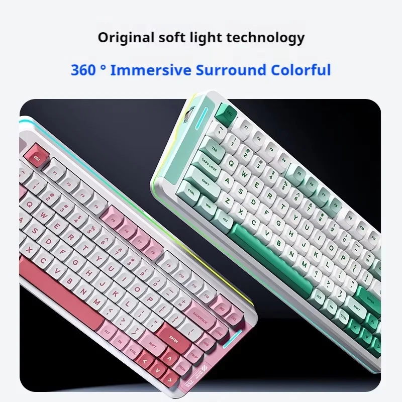 X75 V2 Customized Mechanical Keyboard Wireless Bluetooth Three Connection Methods Computer Office Esports Games Wallpaper Engine