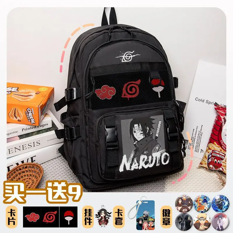 Naruto New Cartoon Student Schoolbag Casual and Lightweight Shoulder Pad Waterproof Stain Resistant Cute Backpack