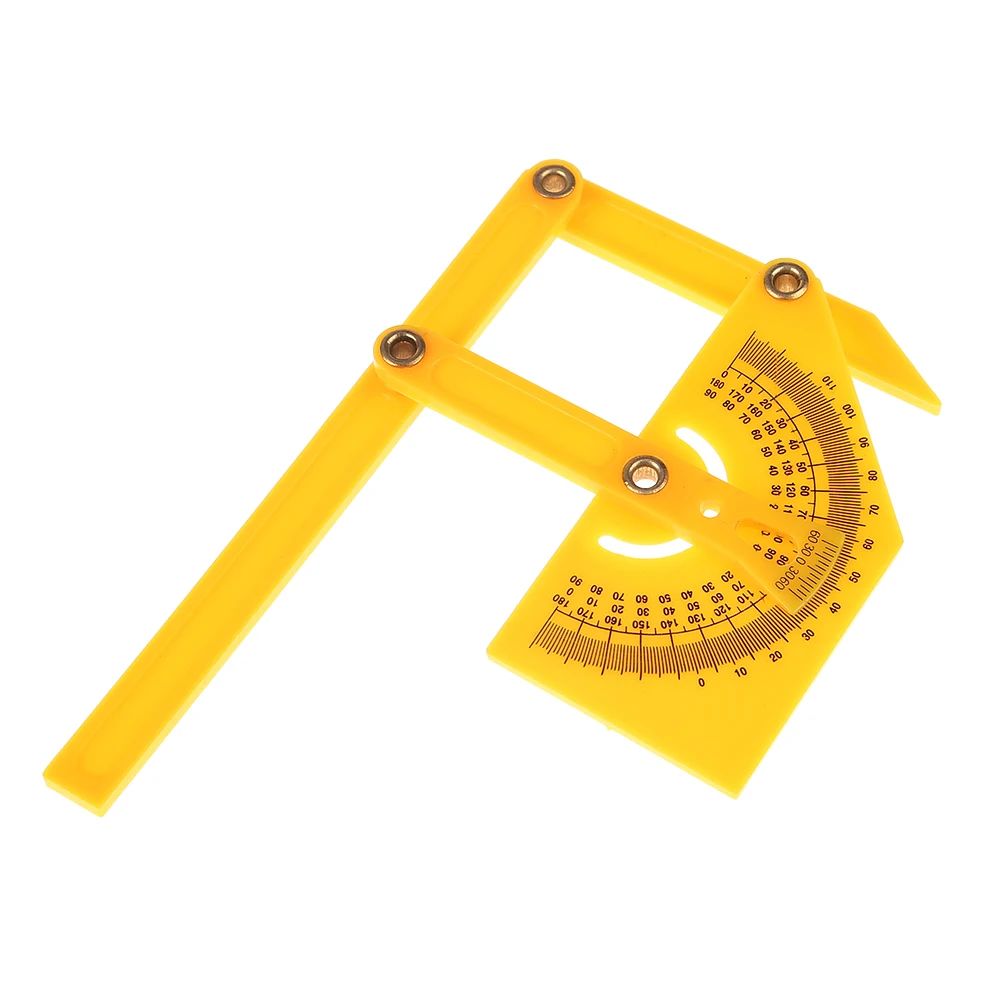 Plastic Angle Measuring Goniometer 0-180 Degree Goniometer  Arm Measuring Ruler Universal for Carpenter Tool Woodworking
