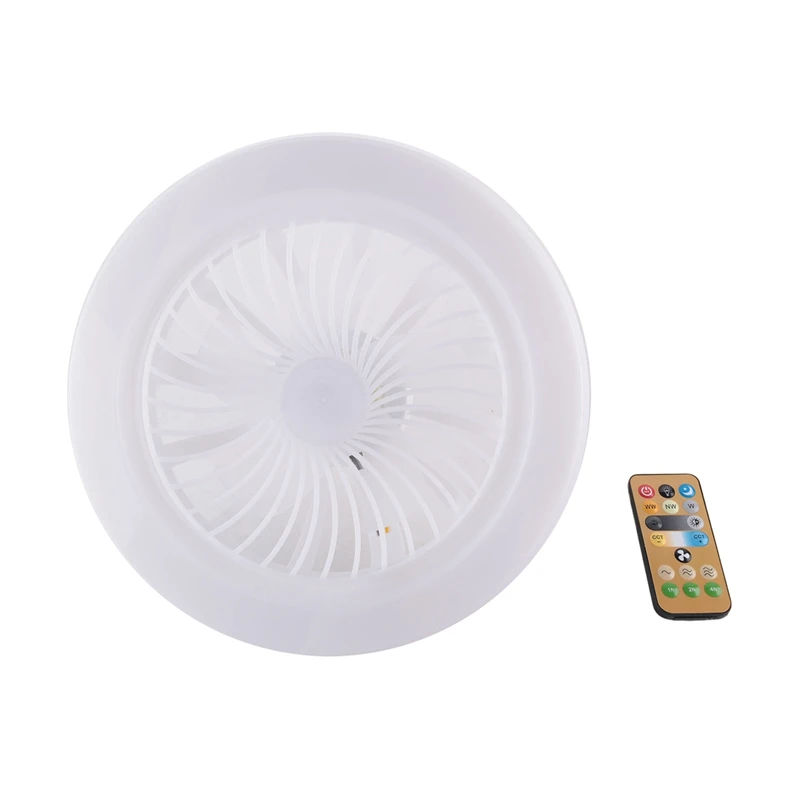 

30W Ceiling Fan With Integrated Lights E27 Remote Ceiling Lighting Bedroom Living Room Switch Control Home Lamp-AA70