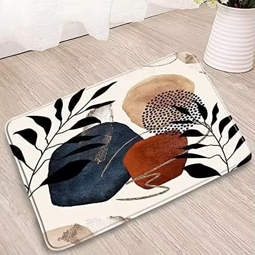Vintage Rustic Black Bear Paw Print Anti Slip Entrance Floor Rug Water Absorbent Farmhouse Indoor Mat Cabin Home Decor Carpet